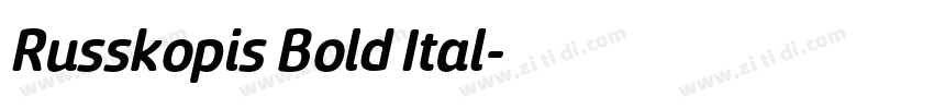 Russkopis Bold Ital字体转换